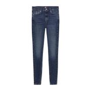 Tommy Hilfiger Nora Dark Skinny Byxor Blue, Dam