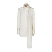 Givenchy Elegant silkblus med lavallière-krage Beige, Dam