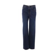 TotêMe Blå Straight Leg Jeans Blue, Dam