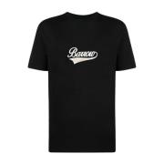 Barrow Svart T-shirt med F4Bwuath073 stil Black, Herr