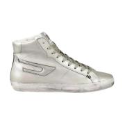 Diesel Silver Sneakers för Kvinnor Gray, Dam