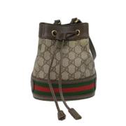 Gucci Vintage Pre-owned Canvas gucci-vskor Beige, Dam