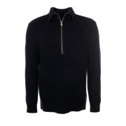 Drykorn Räfflad Half-Zip Tröja Black, Herr