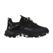 Premiata Svarta Sneakers med Gula Detaljer Black, Herr