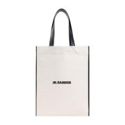 Jil Sander Neutral Tote Bag Shopper White, Herr