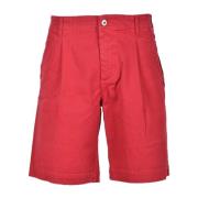 Bikkembergs Bomull Elastan Bermuda Shorts Red, Herr