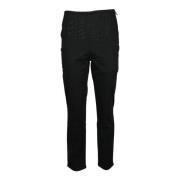 PINKO Bomullsblandning Slim Fit Byxor Black, Dam