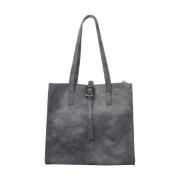 Manila Grace Elegant Shopper Väska Felicia Grå Gray, Dam