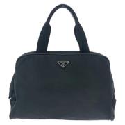 Prada Vintage Pre-owned Canvas handvskor Black, Dam