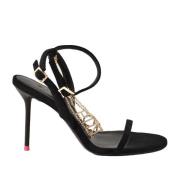 Pinko Stilren Sandal med Gummisula Black, Dam