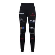 Balenciaga Text Logo Hög Midja Leggings Black, Dam