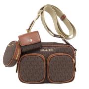 Michael Kors Pre-owned Pre-owned Canvas axelremsvskor Brown, Dam