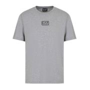 Emporio Armani EA7 Bomull T-shirt Normal Passform Rund Hals Gray, Herr