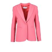 Simona Corsellini Elegant Jacka med Unik Tyg Blandning Pink, Dam