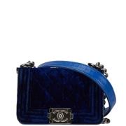 Chanel Vintage Pre-owned Tyg chanel-vskor Blue, Dam