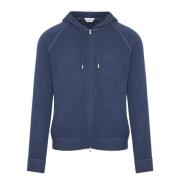 Gran Sasso Lyxig Ull Cashmere Hoodie Made in Italy Blue, Herr