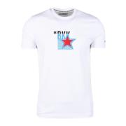 Bikkembergs Bomull Elastan T-shirt White, Herr