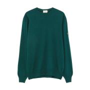 Roy Roger's Ull och Kashmir Crewneck Sweater Green, Herr