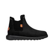 Hey Dude Svarta Läder Chelsea Boots Black, Herr