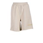 Douuod Woman Bomull Bermuda Shorts Beige, Dam