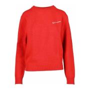 Maison Labiche Ullblandning Stickad Tröja Red, Dam