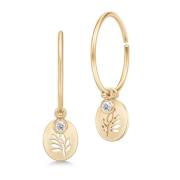 Julie Sandlau Elegant Tree of Life Hoops Yellow, Dam