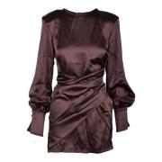 Giulia N Couture Elegant klänning i polyester Brown, Dam