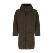 Aspesi Polyesterblandad Mudd Parka Brown, Herr