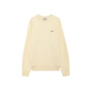 Autry Vit Bomullsweatshirt med Logotyp Beige, Herr