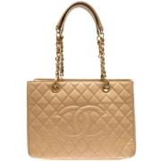 Chanel Vintage Pre-owned Laeder chanel-vskor Beige, Dam