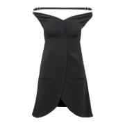 Courrèges Ellipse Mini Klänning Black, Dam