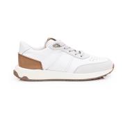 Tod's Vita lädersneakers med mockainsatser White, Herr