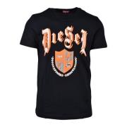 Diesel Bomull T-shirt Black, Herr