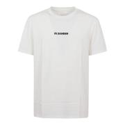 Jil Sander Klassisk Vit Bomull T-shirt White, Herr