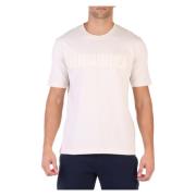 Aeronautica Militare Broderad Logotyp Bomull T-shirt White, Herr