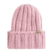 Woolrich Räfflad Stickad Alpackablandningsvinterhatt Pink, Dam