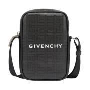 Givenchy 4G Coated Canvas Cross Bag Black, Herr