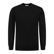 Pure Path Räfflad Crewneck Stickat Black, Herr