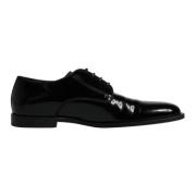 Dolce & Gabbana Svarta läder Derby formella skor Black, Herr