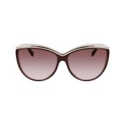 Longchamp Brun Acetat Solglasögon med UV-filter Brown, Dam