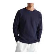 Liu Jo Herr Bomullsblandning Teknisk Sweatshirt Blue, Herr