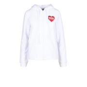 Love Moschino Bomull Elastan Tröja White, Dam