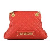 Love Moschino Stilig PU Axelväska Red, Dam