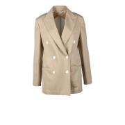 Max Mara Bomullsblandning Jacka Beige, Dam