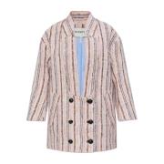 Munthe Pinstripe Blazer Pink, Dam