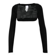 Marella Elegant Bolero med Polyester och Elastan Black, Dam