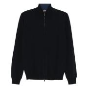 Corneliani Lyxig Ull Cashmere Kofta Blue, Herr