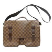 Louis Vuitton Vintage Pre-owned Canvas axelremsvskor Brown, Dam