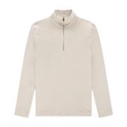 Kultivate Oblique Half Zip Jumper White, Herr