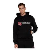 Guess Broderad logohoodie - Svart Black, Herr